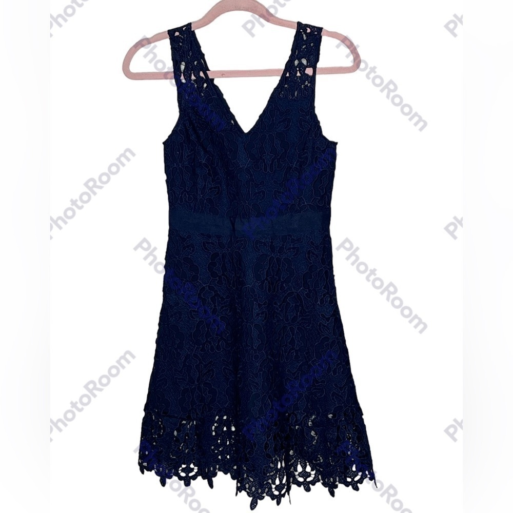 NWT Banana Republic Factory Embroidered Blue Lind Dress Sz 2P